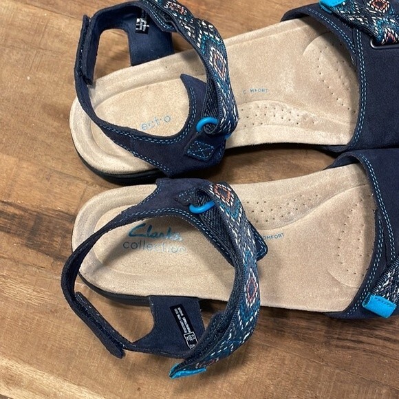 Clarks Amanda Step Suede Sandal Size 9.5 - Picture 3 of 6